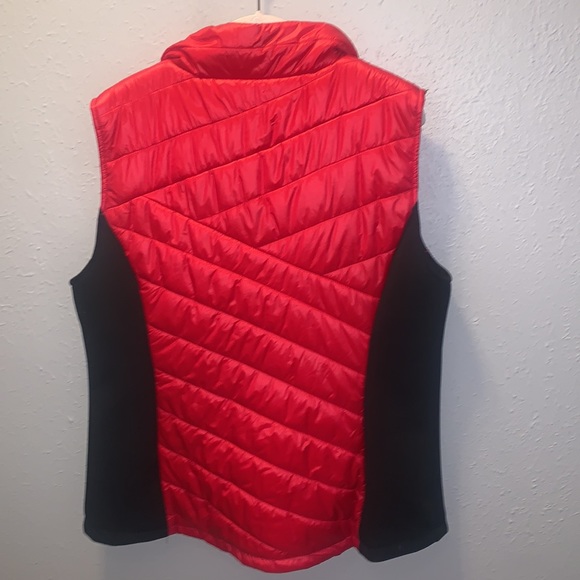 Calvin Klein Quilted Puffer Vest Red Black Women’s Sz XL X Large - Picture 7 of 8